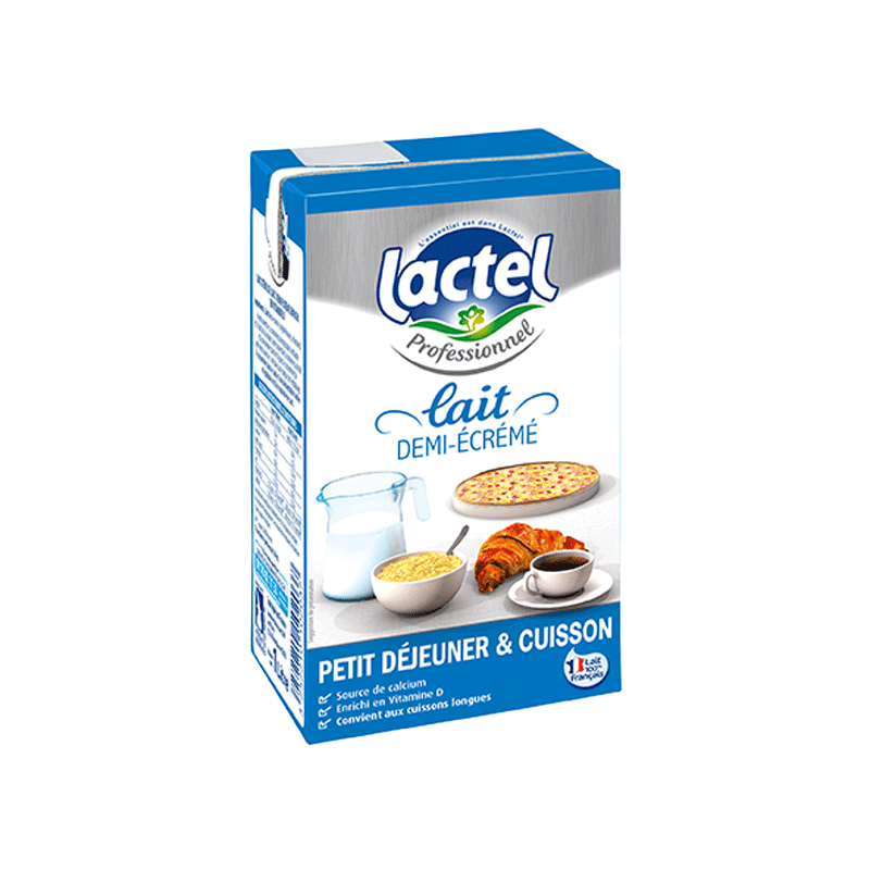 LAIT1/2ECR.UHT LACTEL BRIK1LX6