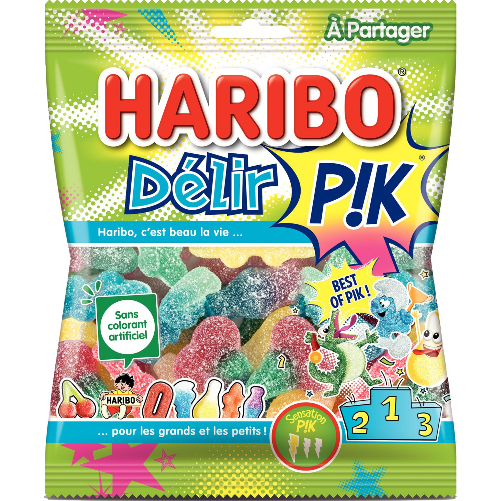 Bonbons Délir Pik Haribo - Boîte de 850 g, tous les services généraux.
